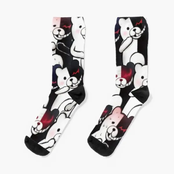 

Monokuma, короткие носки до лодыжки, черные, мужские, лучшие, женские, до колена