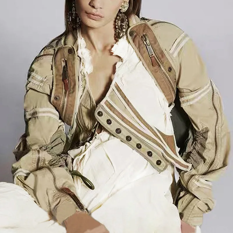 

Джинсовые хлопковые короткие дизайнерские куртки, женские облегающие пальто разных цветов, модные женские мотоциклетные куртки, пальто дл...