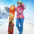 Женский водонепроницаемый лыжный костюм, зимняя куртка и штаны для катания на лыжах, сноуборде, лыжах и активного отдыха