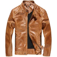 mens leather jacket autumn winter jacket genuine cow leather luxury coat streetwear motorcycle jacket veste homme 16 46 my1704