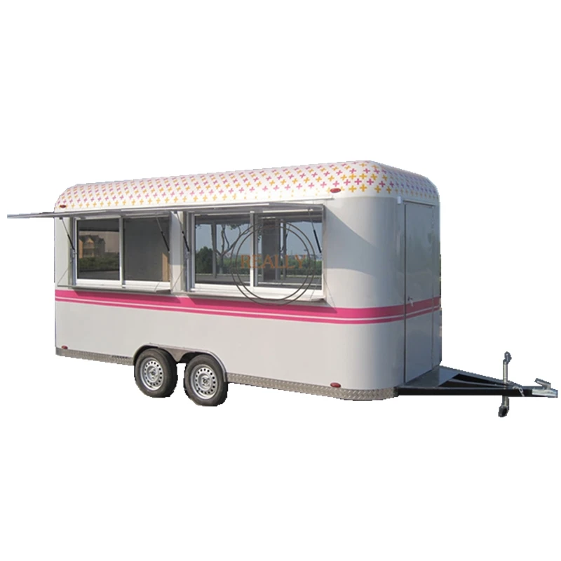 

Mobile coffee food truck snack fast food cart/truck/trailer outdoor use tourist car with CE approved
