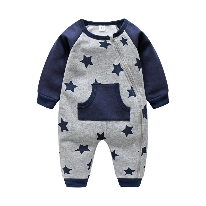 Комбинезон с капюшоном 0-2 лет для мальчиков на молнии весну |