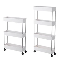 3 tier4 tier slim storage cart mobile organizer slide out storage utility cart pantry tower rack for kitchen bathroom