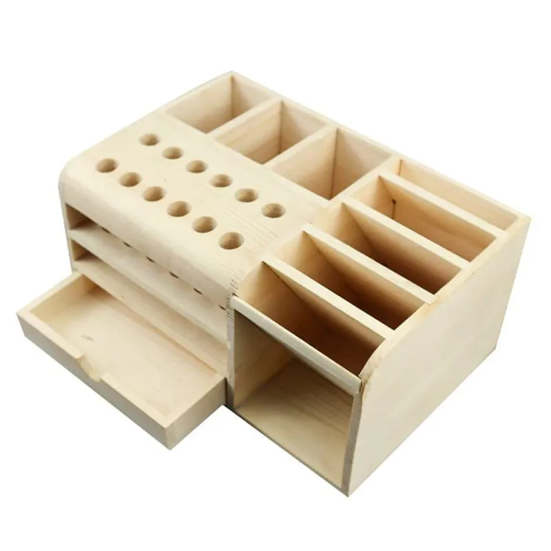 

Screw Driver Storage Rack Wooden Multifunctional Storage Box Maintenance Tool Table Storage Rack Screw Driver Tweezers Rack