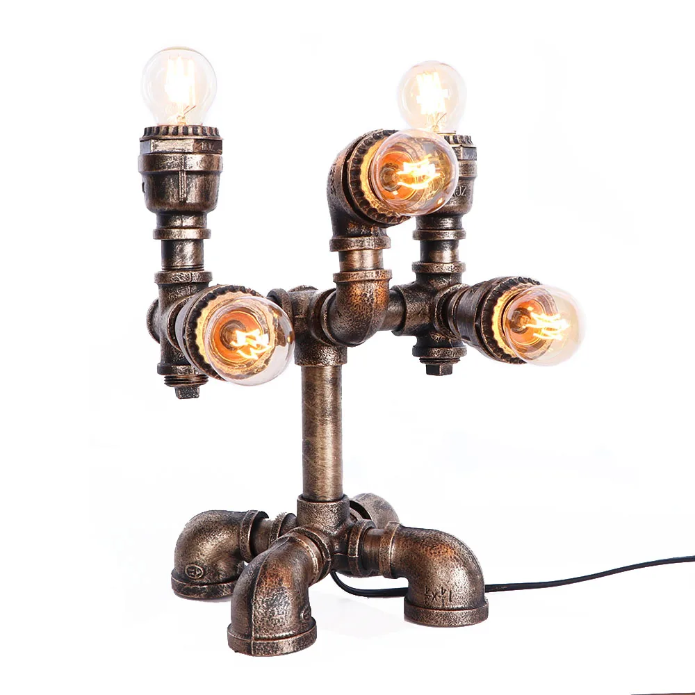 Промышленная настольная лампа водопровод Настольная бар декоративный