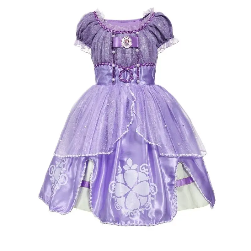 Платья DISNEY Холодное сердце 2 Софии Детская летняя пачка детская одежда принцессы