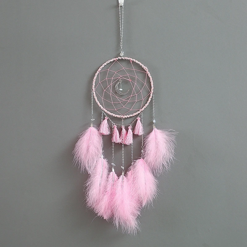 Dreamcatchers гобелены ручной работы макраме пером Белой Кисточкой Boho настенный
