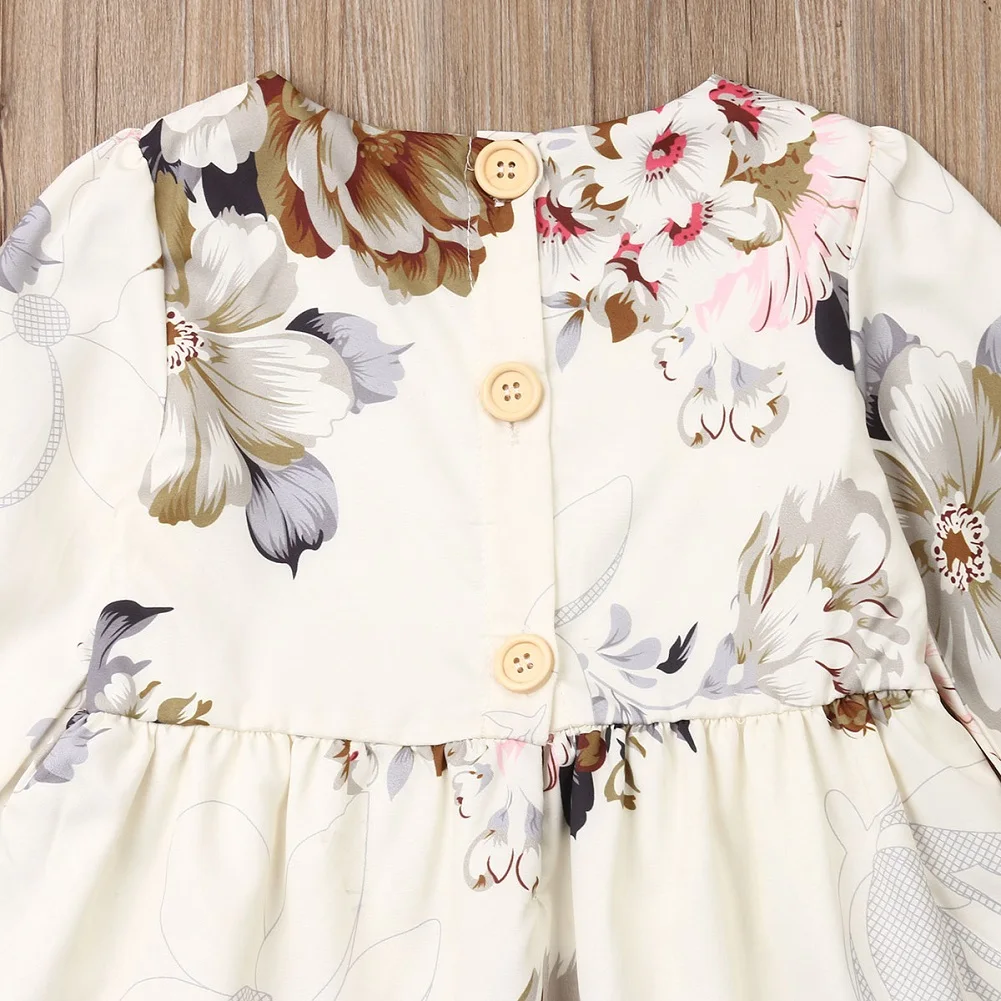 Boutique Girl Dress 2019 Toddler Kids Baby Girls Long Sleeves Floral Casual Holiday Tutu Dresses | Детская одежда и обувь