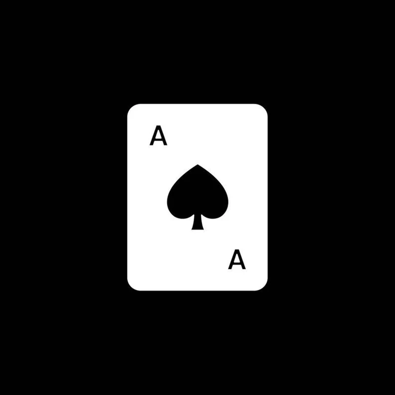 Черная/серебристая виниловая наклейка Ace of Spades автомобильная водонепроницаемая
