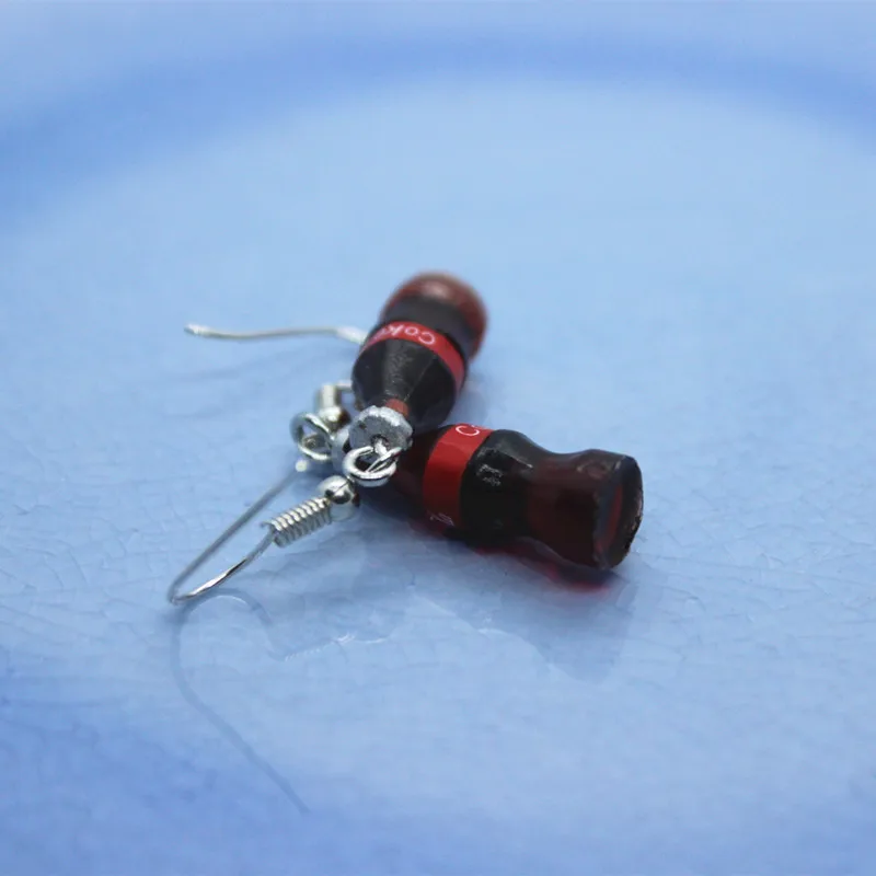 Забавные мини-висячие серьги из каучука Кока женские модные креативные