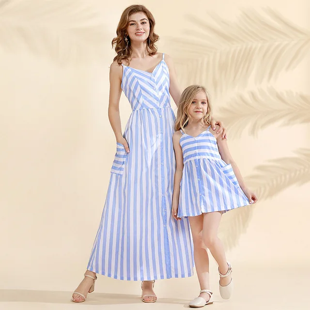 

Family Look Mother Daughter Matching Dresses Mommy and Me Clothes Mom Mum & Baby Women Girls Toddlers Dress Outfits Cheap Price