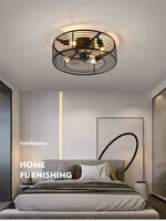 new american bedroom ceiling fan lamp industrial wind restaurant study bathroom black iron led ceiling fan decorative lamp