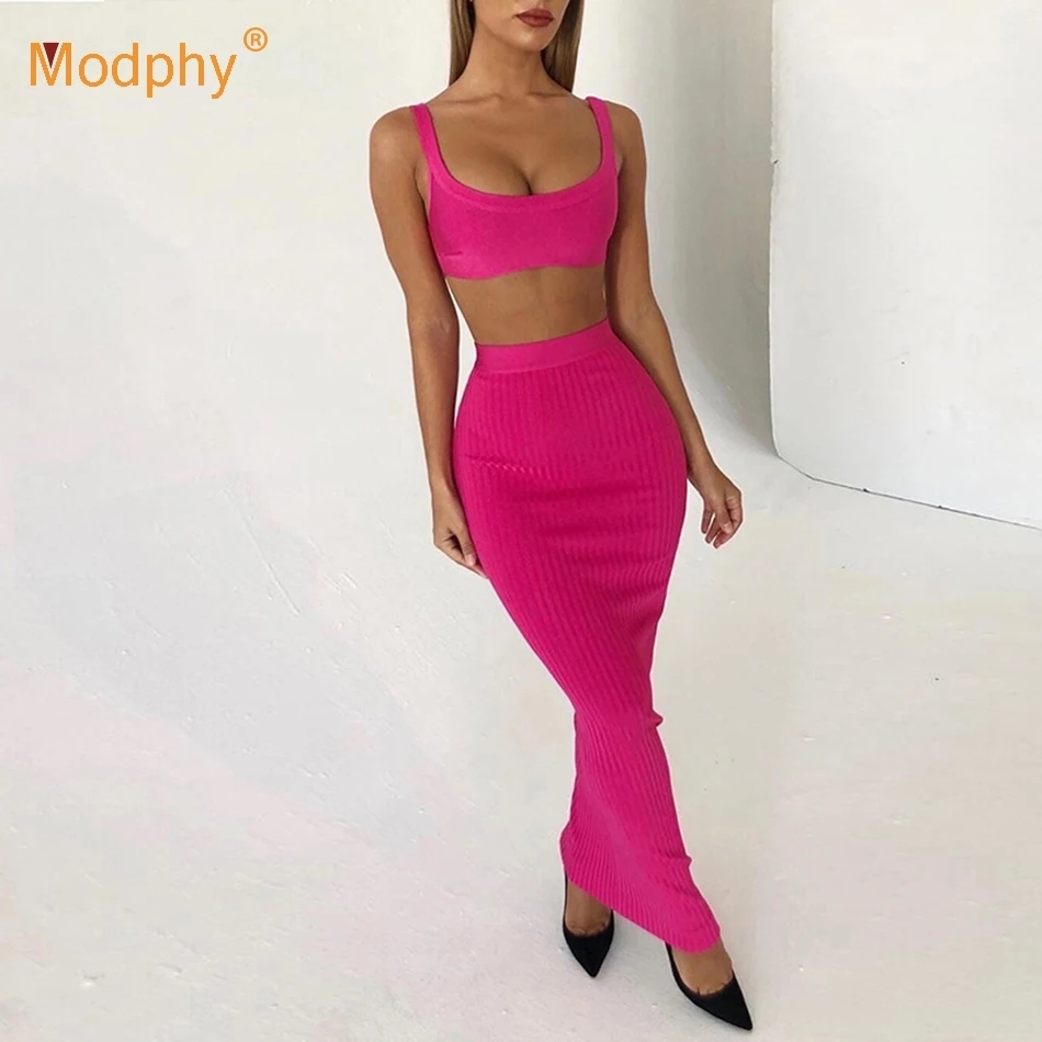 Новинка лета 2019 длинное Бандажное платье соблазнительное розово красное из 2