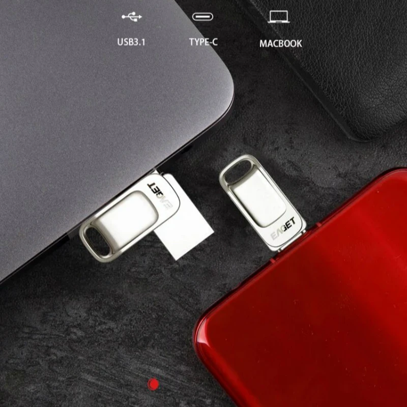 Флэш накопитель Eaget 2 в 1 USB Type C 32 ГБ 64 128 3 карта памяти флешка флеш для мобильных