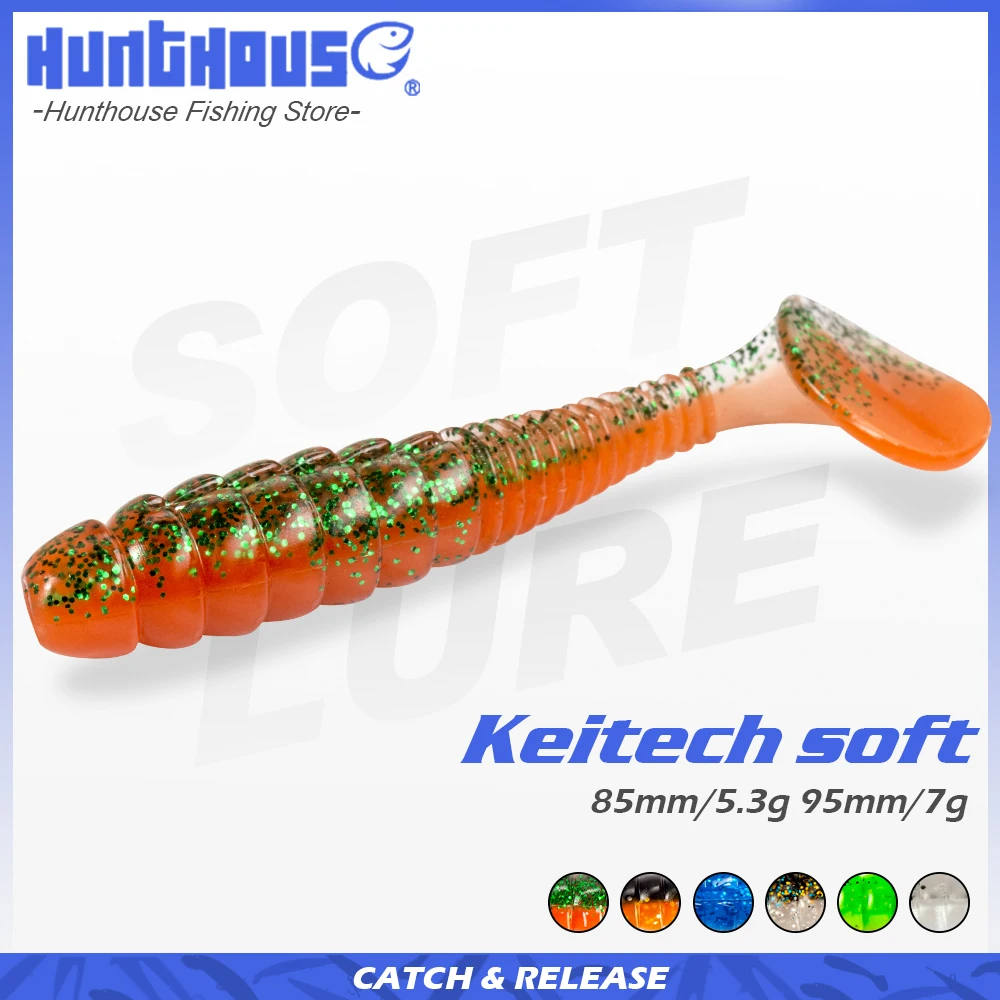 

Hunthouse keitech Swing Impact silicone fishing lure 85&95mm 5.3&7g soft lures easy shiner shad bait for fishing pike
