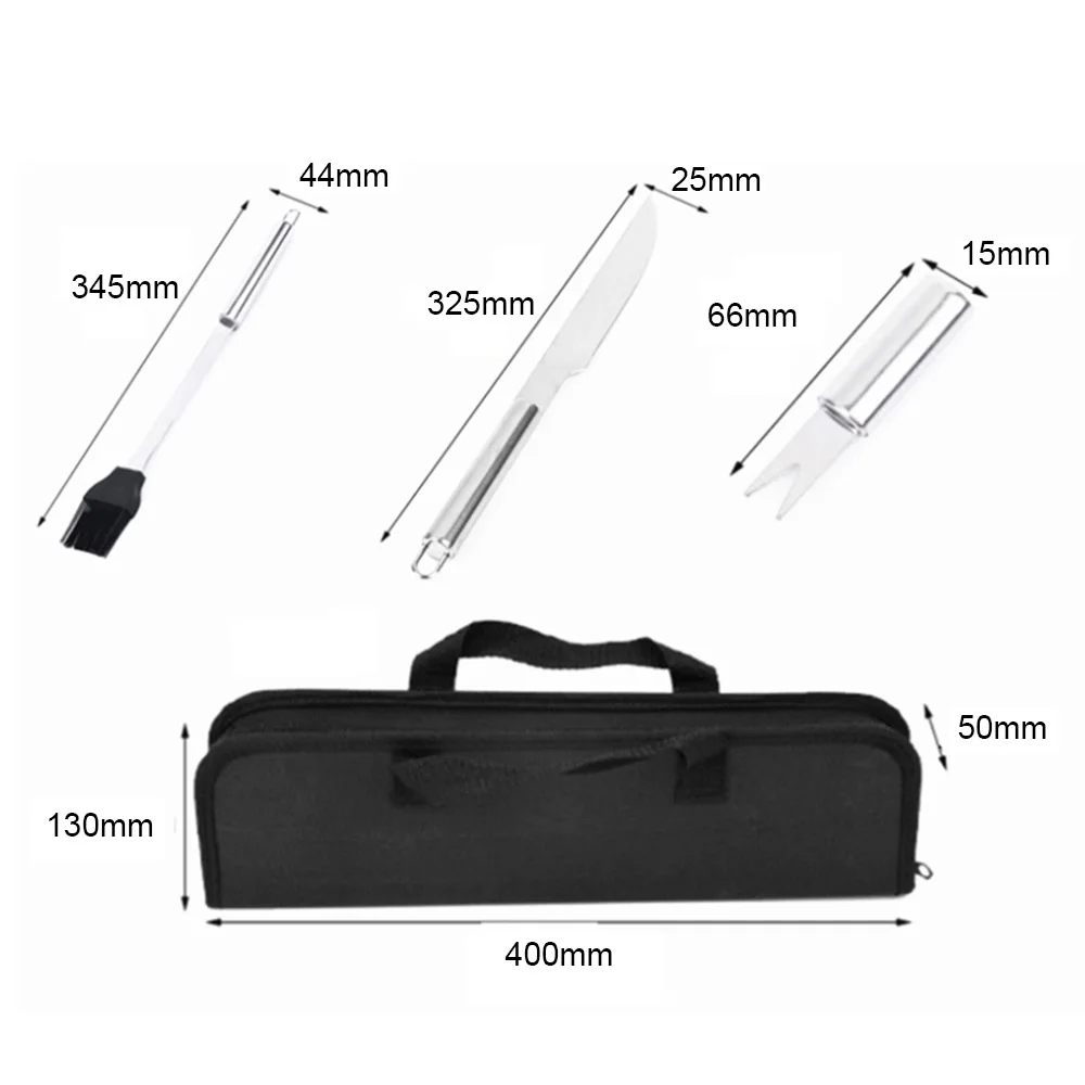 Набор инструментов для барбекю из нержавеющей стали принадлежности гриля набор