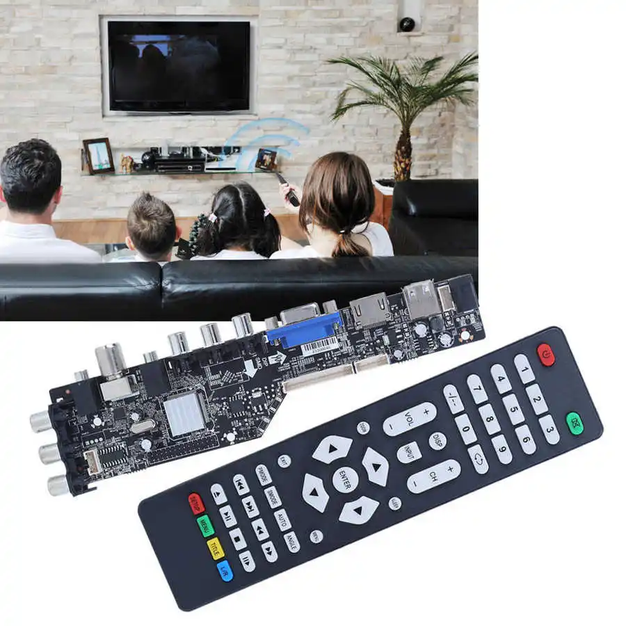 ЖК плата драйвера цифровой сигнал 3663 DVB C T2 DVD T Универсальный ТВ контроллер модуль