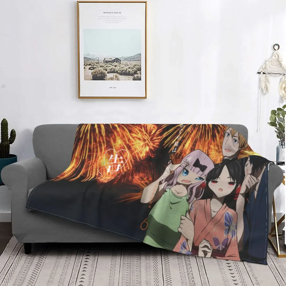 

Kaguya-sama: Love Is War Blankets Flannel Textile Decor Manga Multi-function Super Soft Throw Blanket for Home Couch Rug Piece