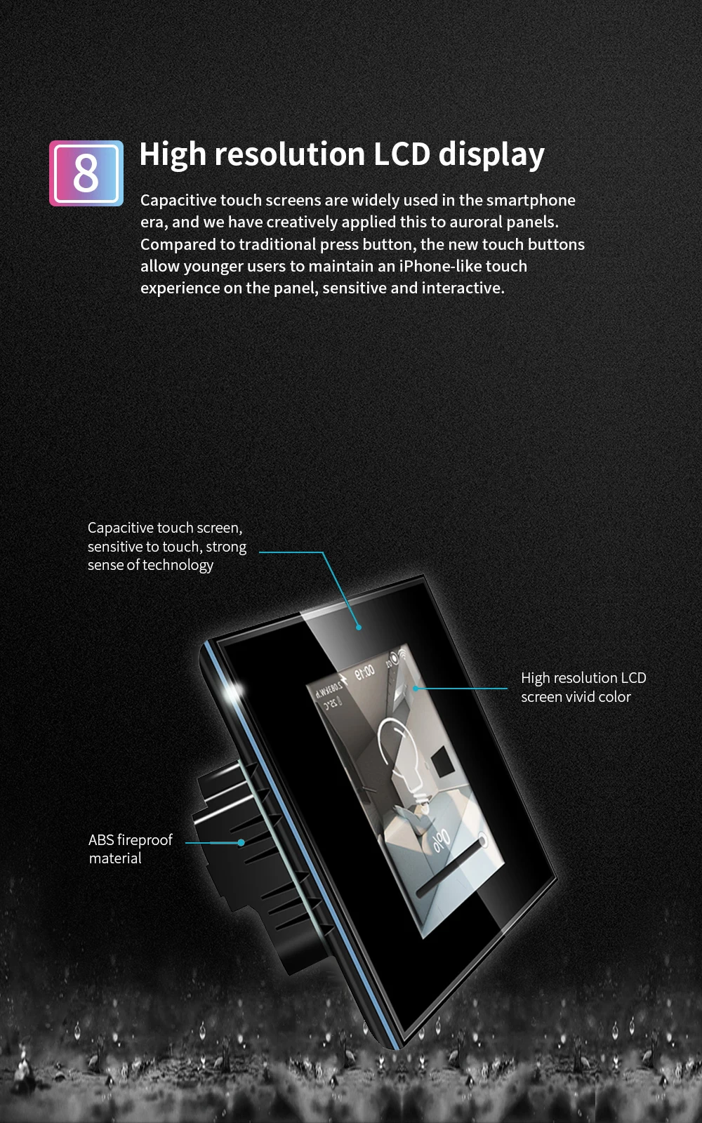 Ue eua lcd dimmer inteligente wifi dimmer