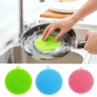 food silicone dishwashing brush fruit vegetable scouring pad bowl pan dish pot cleaning sponge brushes for kitchen cleaner tools
