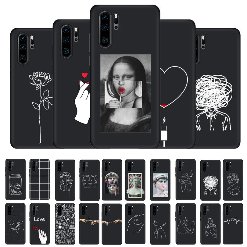 Мягкий Черный силиконовый чехол для huawei P20 Lite P20 Pro Honor 10 P30 Lite, чехол для телефона, Funy чехол