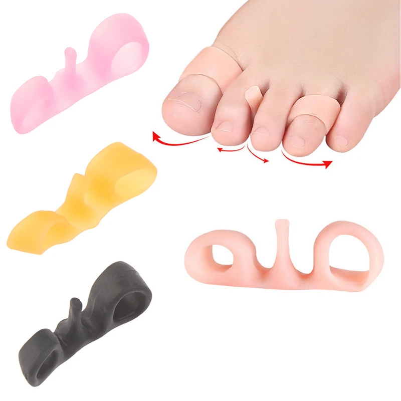 

1 Pairs Toe Separator Four-Hole Snail Shape Bunion Pain Relief Splint Correctors