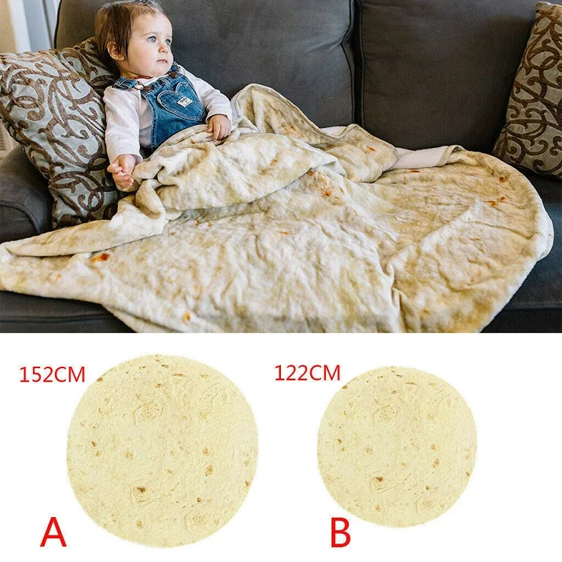 

Super soft flannel burrito blanket tortilla blanket biscuits baby blanket crepes 3D printed blanket siesta wrap blanket
