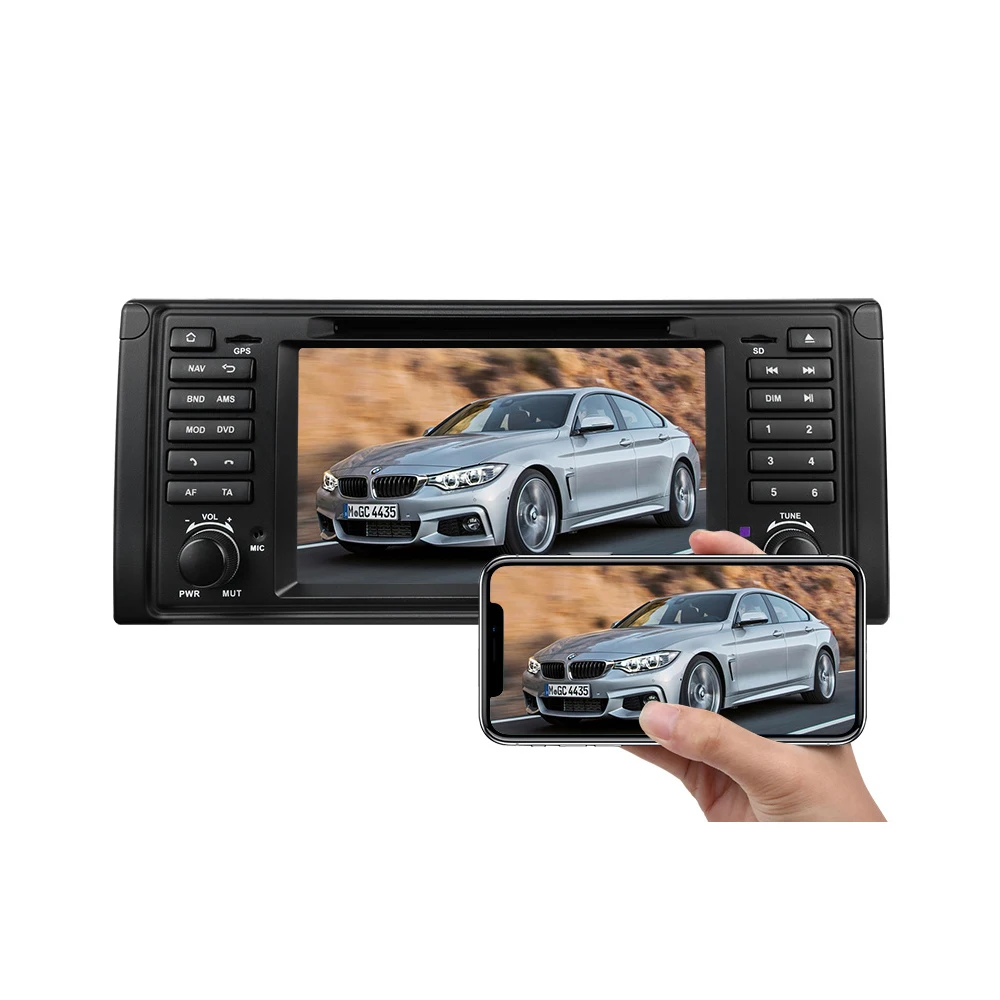 7-дюймовый Android 9 0 Pie OS автомобильный DVD мультимедийный навигатор GPS-радио для BMW 5