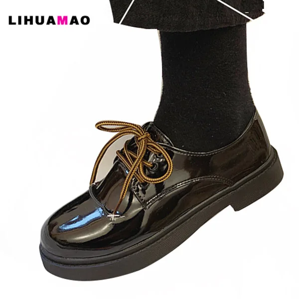 LIHUAMAO/Женская обувь повседневные туфли оксфорды на плоской подошве офисные
