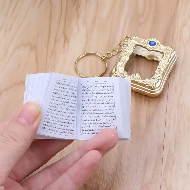 

Mini Ark Quran Book Real Paper Can Read Arabic The Koran Keychain Muslim Jewelry