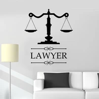 law office sign lawyer attorney office vinyl decal personalized sticker company name scale of justice window decoration
