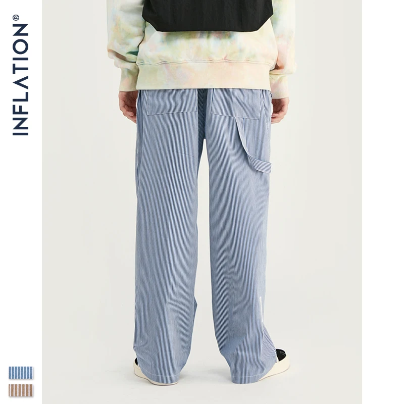 INFLATION 2020 мужские повседневные брюки уличная одежда старые модные полосатые