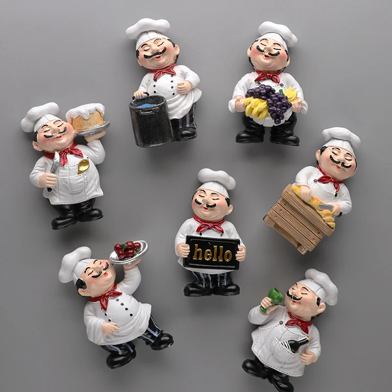Restaurant Chef refrigerator pasted bread Master 3D fridge magnet magnetic refrigerator pasted hand-made collection  Great Chefs