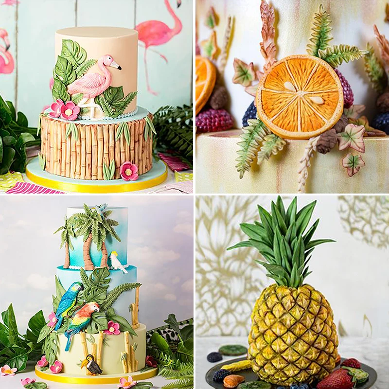 Силиконовые формы большой лист Monstera лимон Морская звезда рыба попугай Фламинго