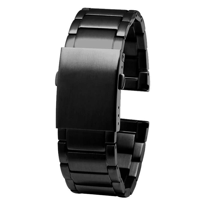 Браслет из нержавеющей стали с тремя бусинами металлический ремешок для часов