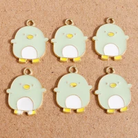 10pcs 1822mm cute animal charms enamel penguin charms pendant for jewelry making diy drop earrings necklaces keychain accessory