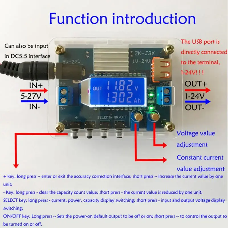 Constant Voltage / Current Adjustable Module High Precision DC Step Down Board LCD Digital Display | Обустройство дома