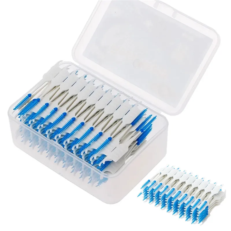

2022new 120pcs Adults Interdental Brushes Clean Between Teeth Floss Brushes Toothpick ToothBrush Dental Oral Care Tool Dental
