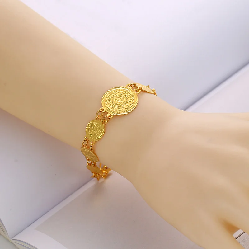 Арабские Ювелирные Монеты Шарм Браслеты &amp для Для женщин большой емкости Carteras