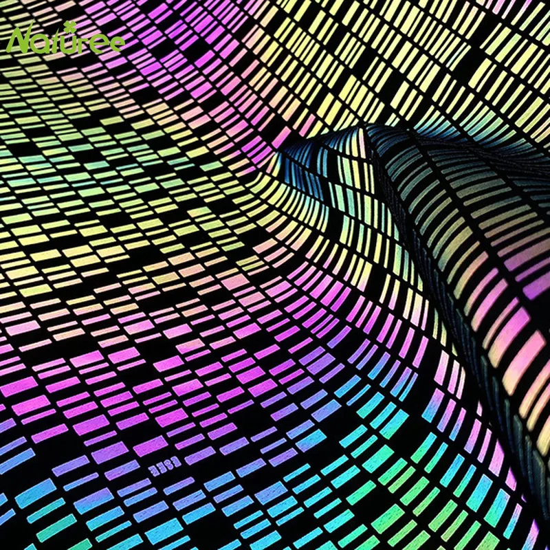 Светоотражающая светящаяся ткань 132 см для двора шитья украшения сделай сам