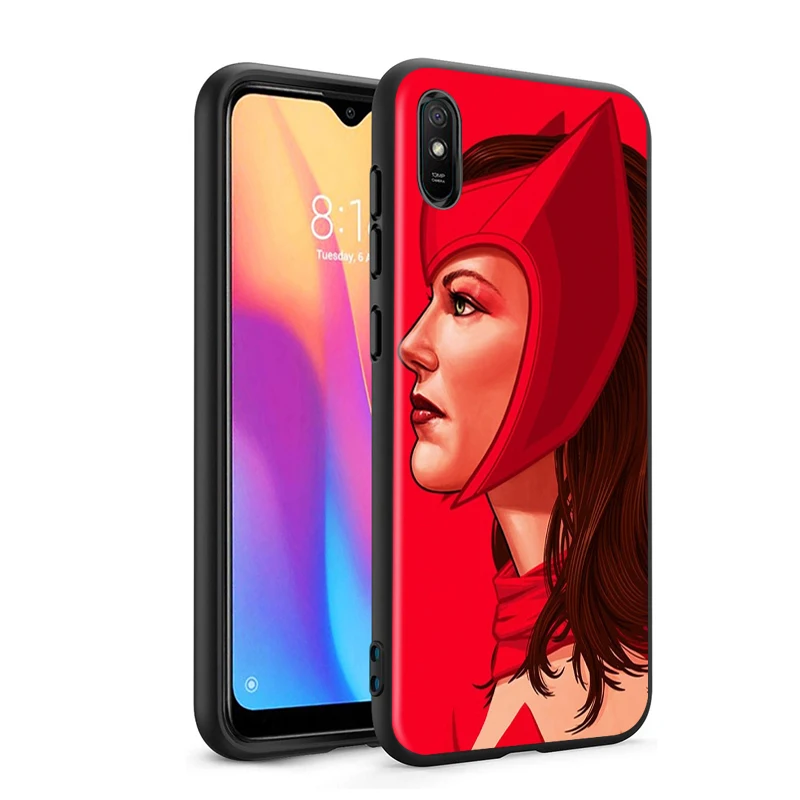 

Scarlet Witch Marvel for Xiaomi Redmi 10X Pro 9C 9A 9T 9 GO K40 K30 Ultra K20 8 7 S2 6 5 4X Pro Soft Black Phone Case