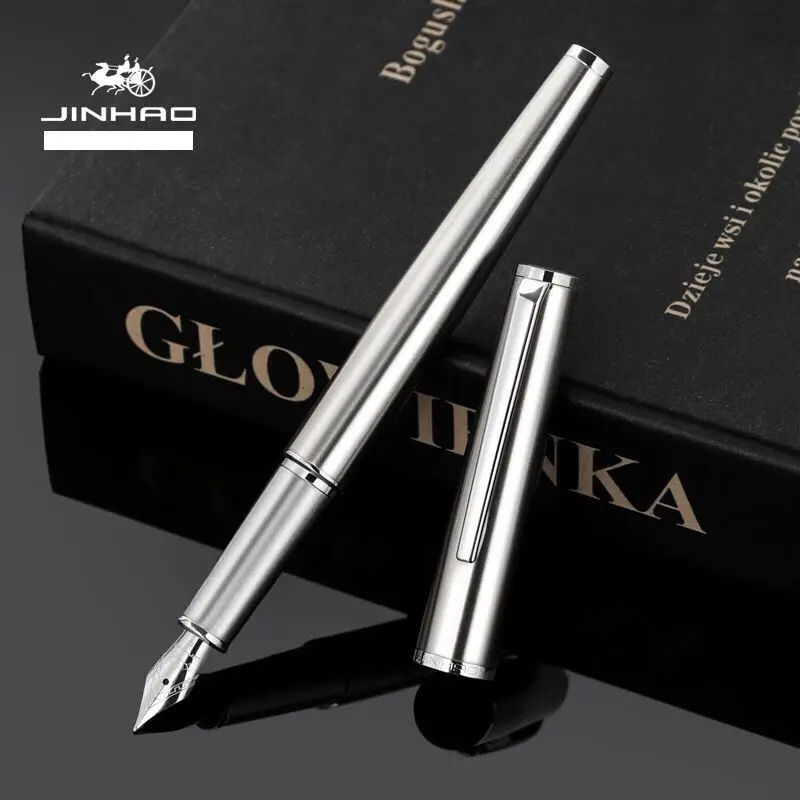 Высококачественная перьевая ручка JinHao 96 из нержавеющей стали элегантная Подпись