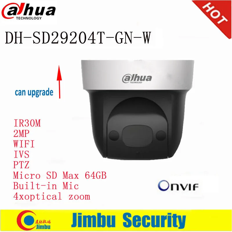 Сетевой видеорегистратор Dahua PTZ Камера английская версия SD29204T-GN-W 2Mp сети WI-FI IP Камера Встроенный микрофон 4xoptical