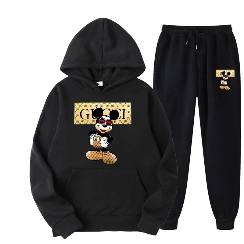 

2021 Fashion Brand Men Sets Tracksuit Autumn New Men's Hoodies + Sweatpants Two Piece Suit Hooded Casual Sets Male Clothes 2021