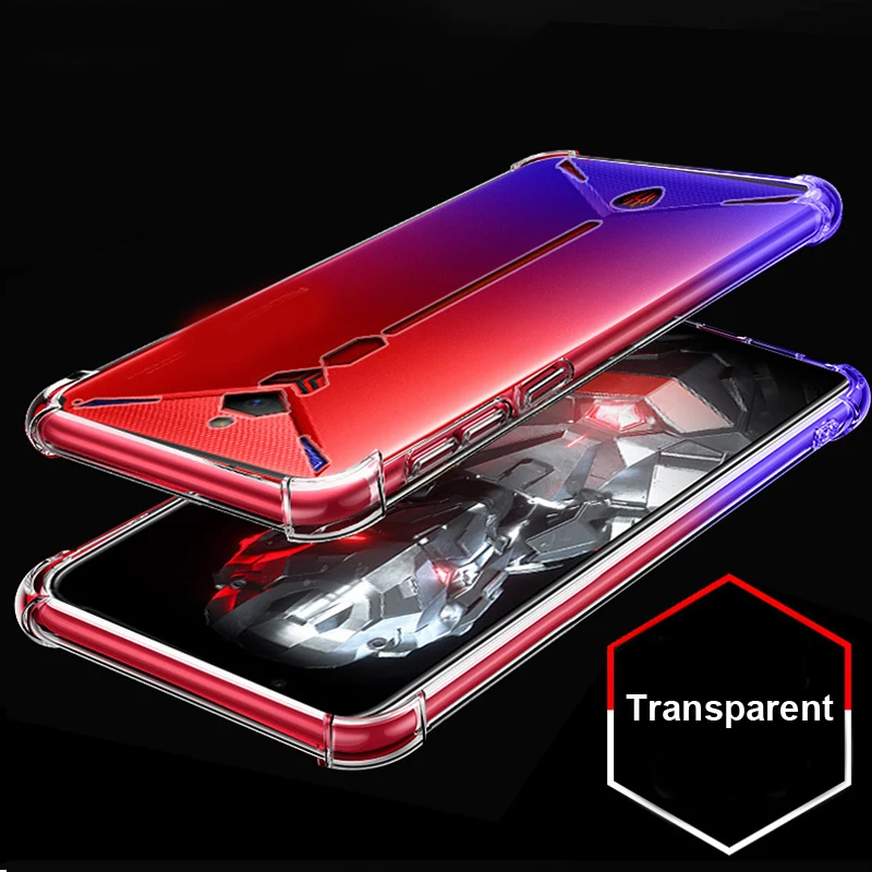 Красный цвет для zte Nubia red Magic 3S NX629J Чехол подушки безопасности буфера полная защита чехол для Red Magic 3S ТПУ противоударный задняя крышка