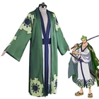 Костюмы для косплея аниме ророноа Зоро, зеленое кимоно, полный комплект для мужчин и женщин, для ролевых игр, костюмы для женской вечеринки