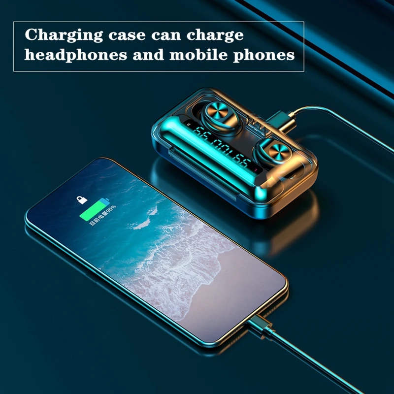 TWS 5 0 Bluetooth наушники сенсорные беспроводные Hi-Fi стерео с шумоподавлением