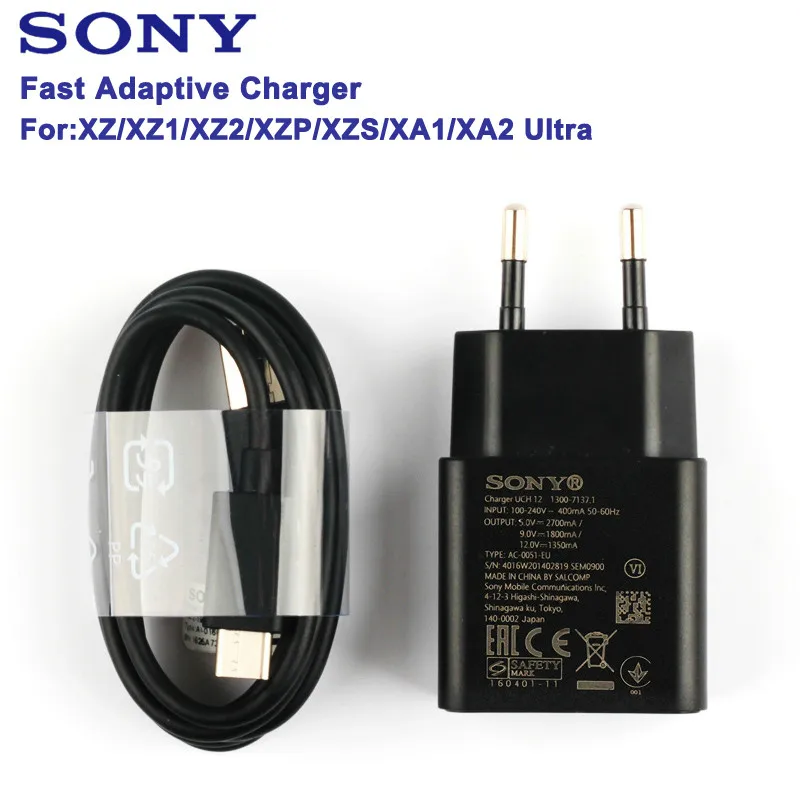 Оригинальное зарядное устройство для быстрой зарядки адаптер UCH12 SONY Xperia 10 Plus XZP