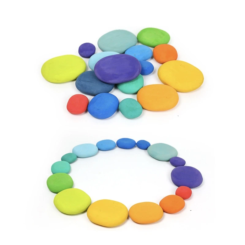 Деревянные галечные блоки деревянная Радуга игрушки для укладки креативные Jenga