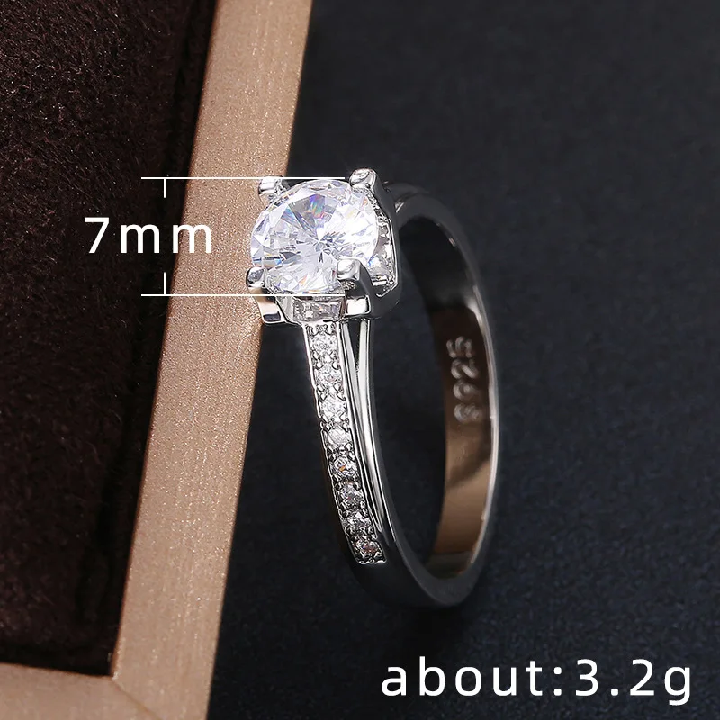 

New European and American Temperament Exquisite Luxury Female Ring With Zircon Elegant Wedding Bridal Romantic Rings